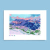 montagne La gravela meije dessin feutre morgane sachetat fond bleu