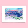 montagne La gravela meije dessin feutre morgane sachetat fond rose